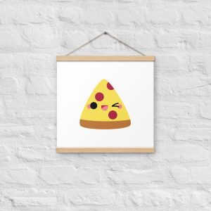 Pizza Smile Poster with Hangers - Wink 1
